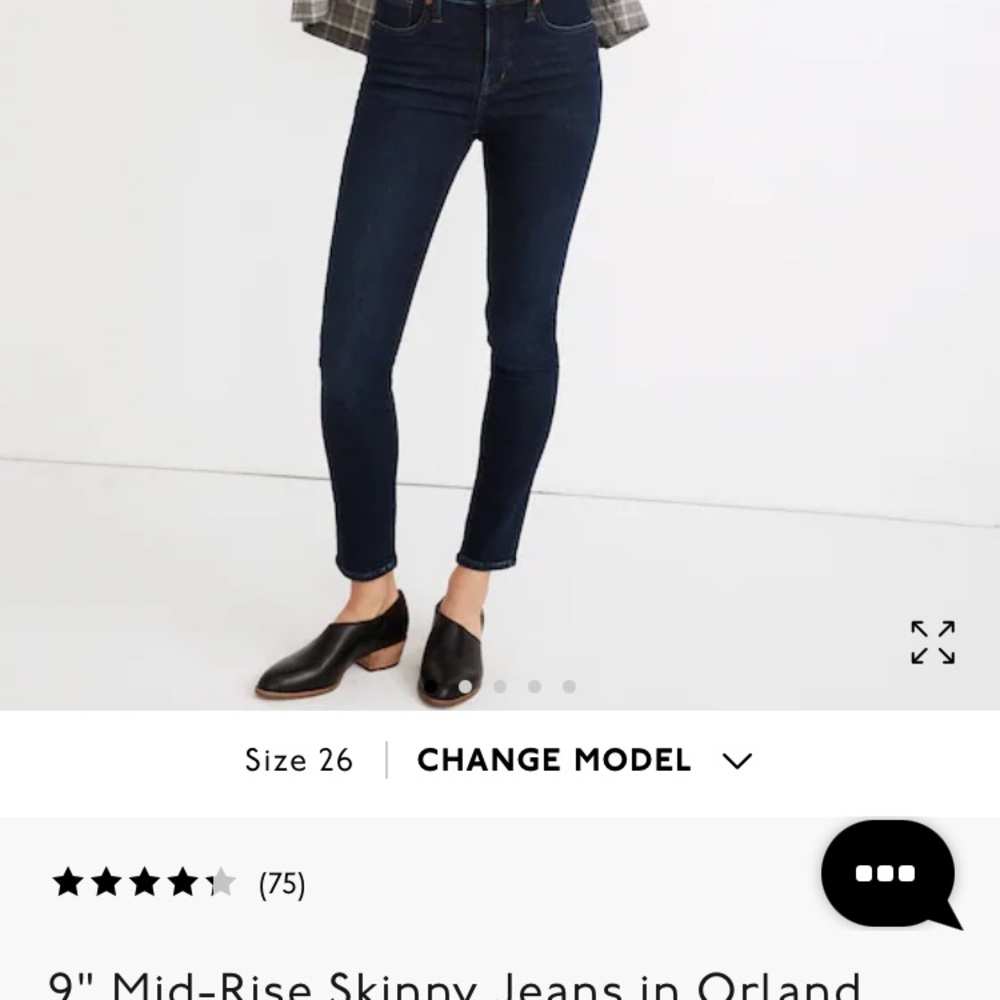 New Madewell Women's Skinny Jeans - Dark Blue